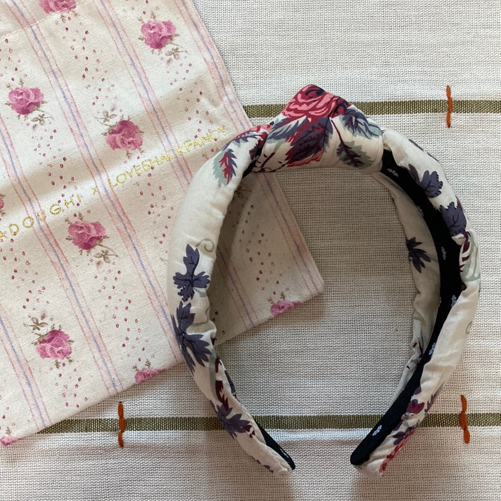 Lele Sadoughi x Love Shack Fancy Malbec Floral Headband